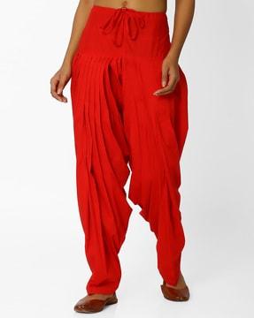 patiala pants with knife pleats