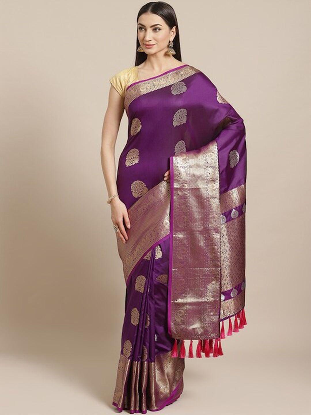 patlipallu burgundy ethnic motifs zari silk blend designer banarasi saree