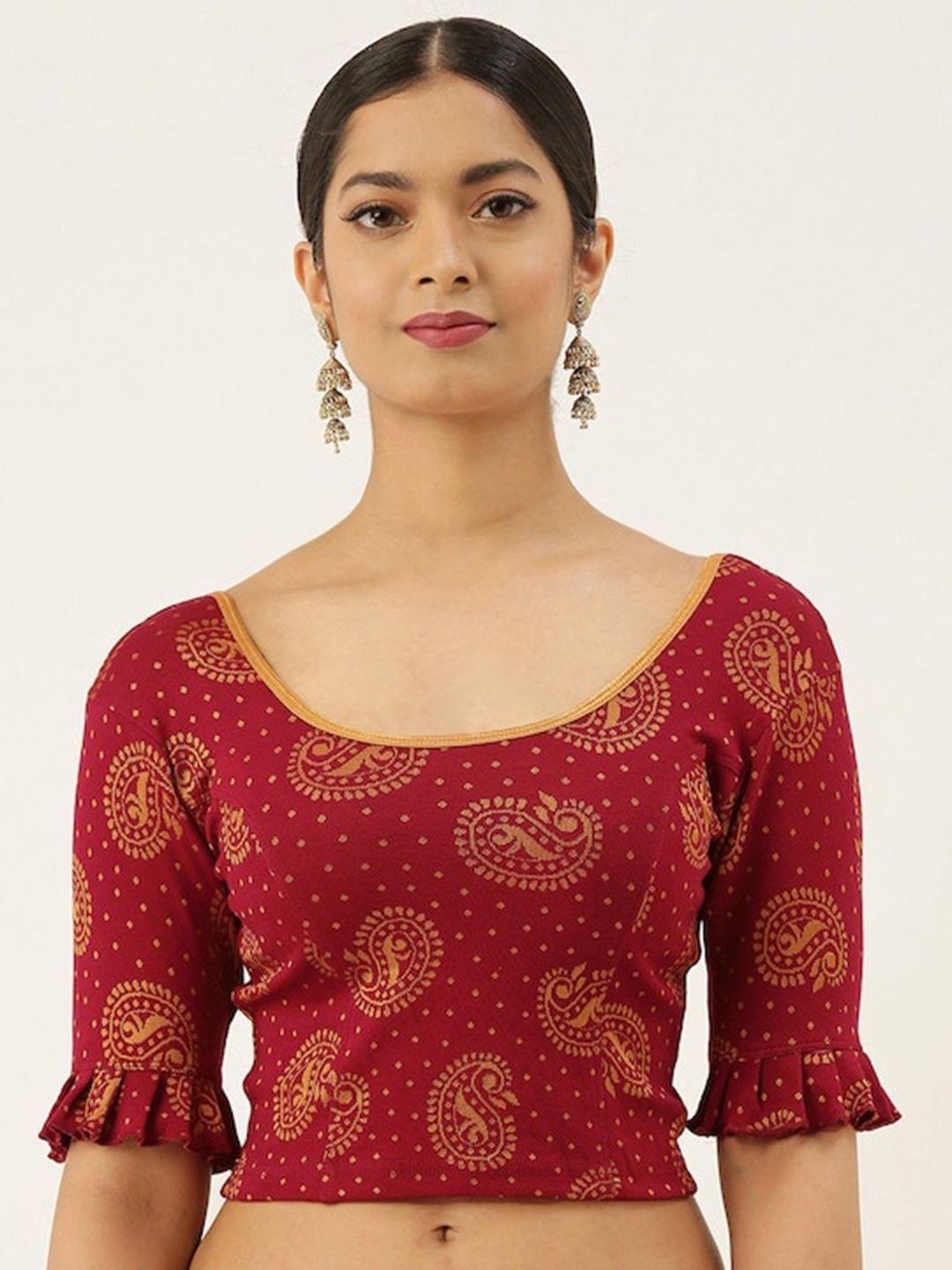 patlipallu printed cotton saree blouse