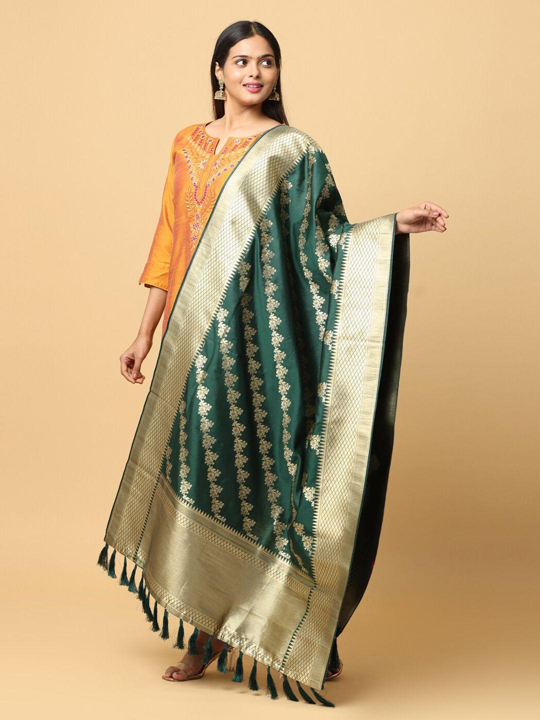 patlipallu ethnic motifs woven design dupatta with zari