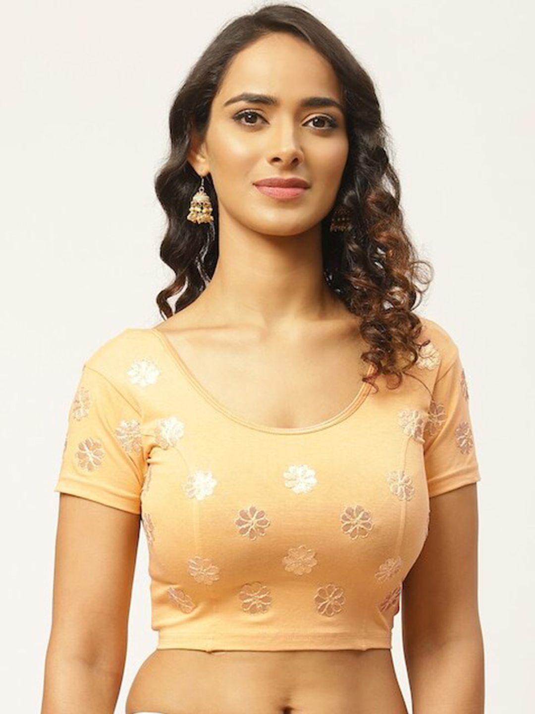 patlipallu gotta patti worked cotton stretchable saree blouse