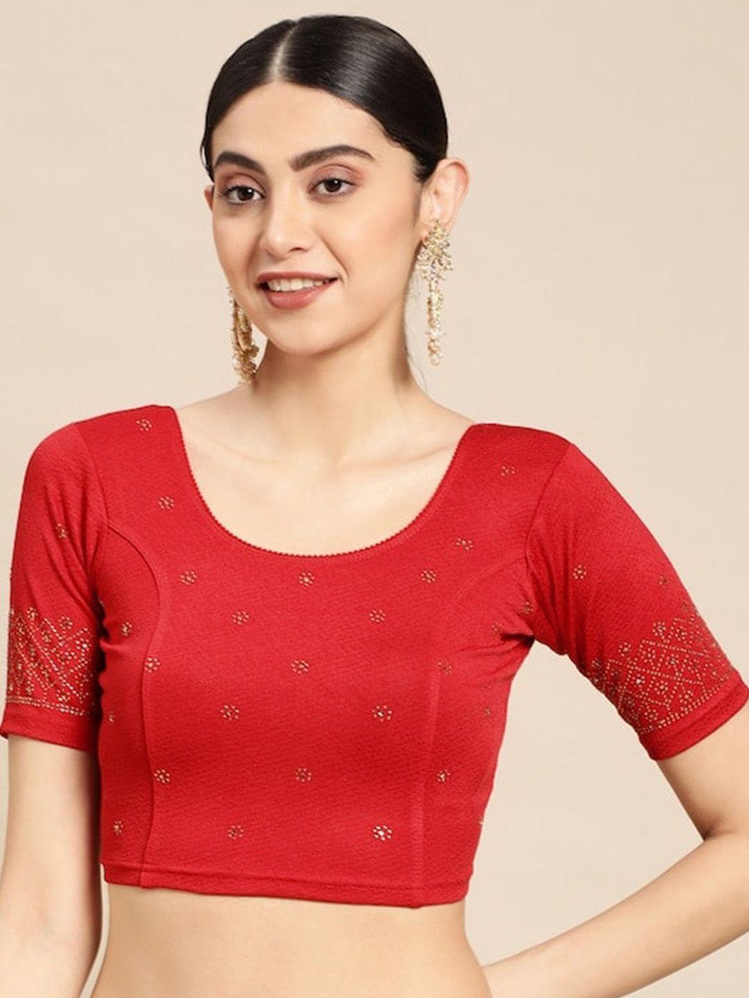 patlipallu swaroski worked stretchable saree blouse