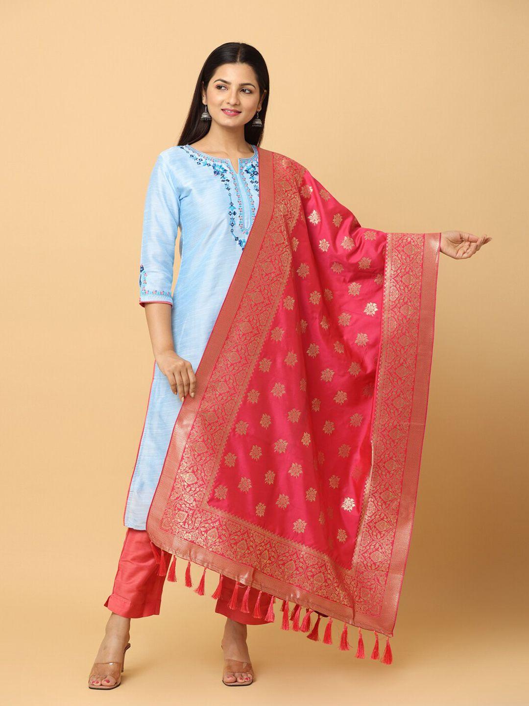 patlipallu woven design dupatta with zari