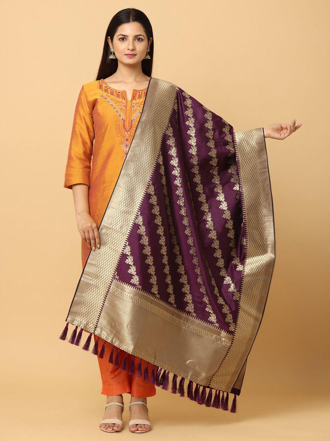 patlipallu woven design dupatta with zari