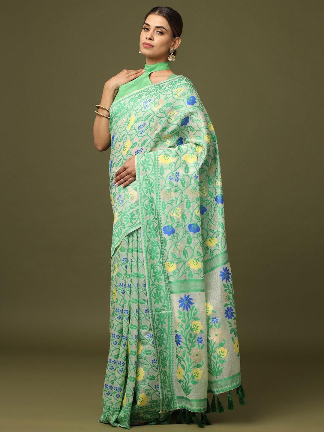 patlipallu woven design silk blend jamdani saree