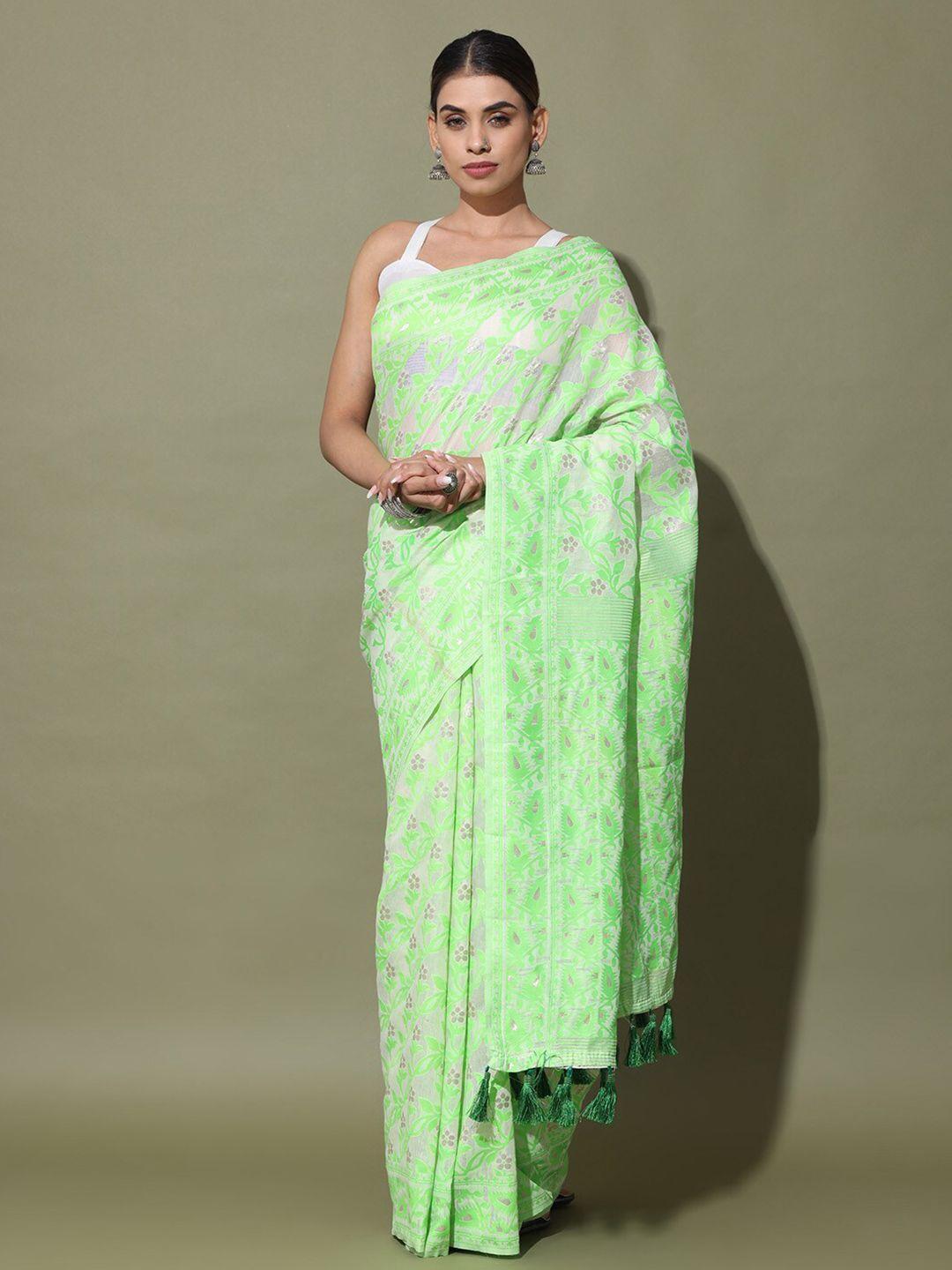 patlipallu woven design silk blend jamdani saree