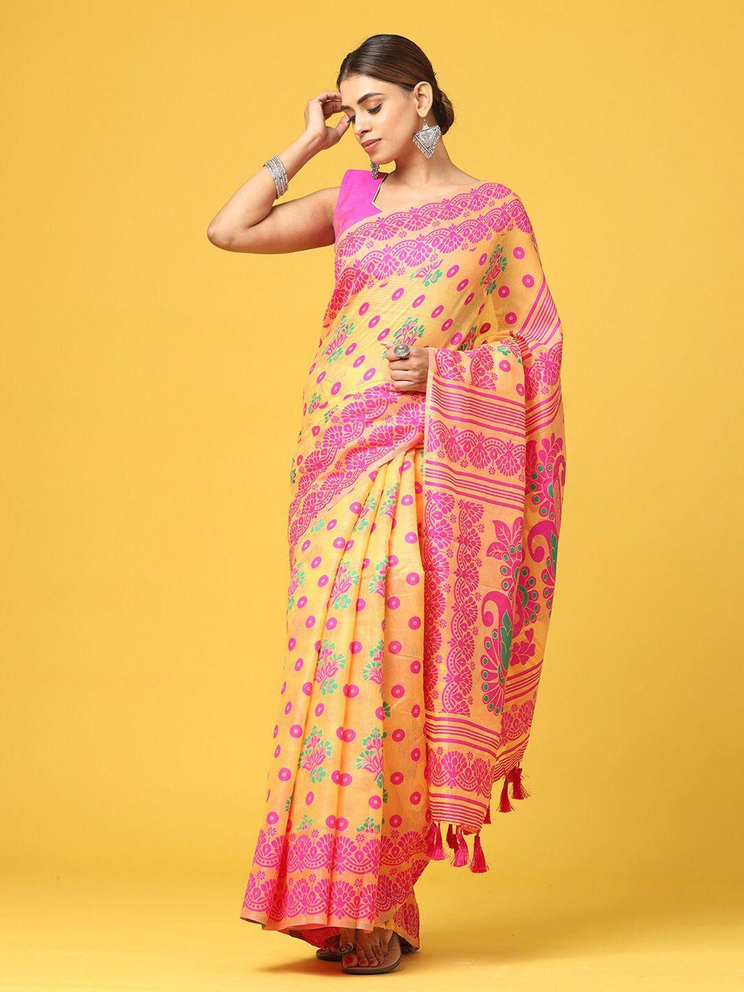 patlipallu woven design silk blend jamdani saree