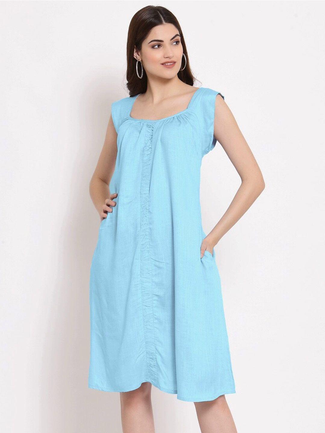 patrorna cotton sleeveless a-line dress