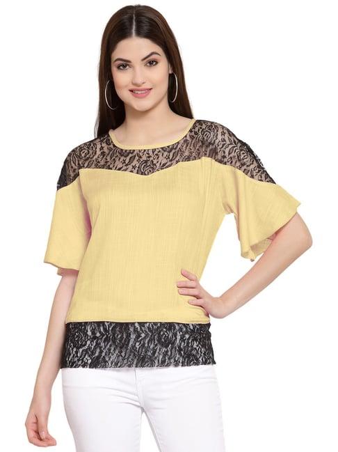 patrorna gold lace top