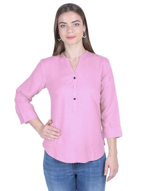 patrorna light pink regular fit tunic style top