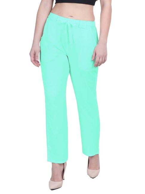 patrorna mint mid rise relaxed fit boyfriend trousers