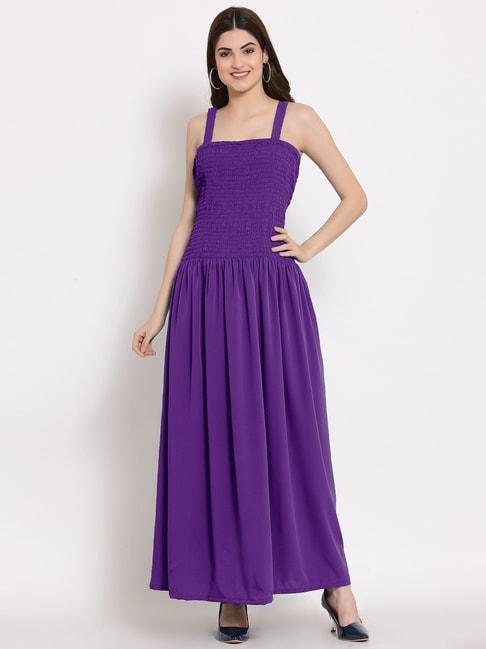 patrorna purple regular fit tulip gown
