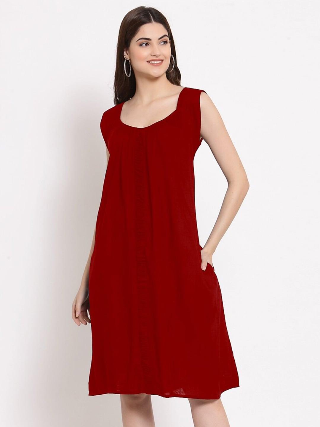 patrorna sleeveless a-line cotton dress