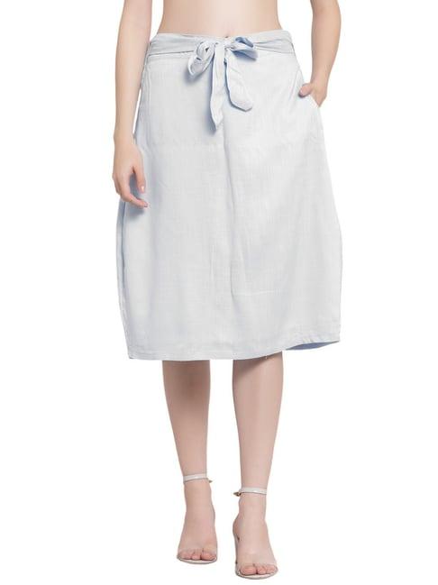 patrorna white midi skirt