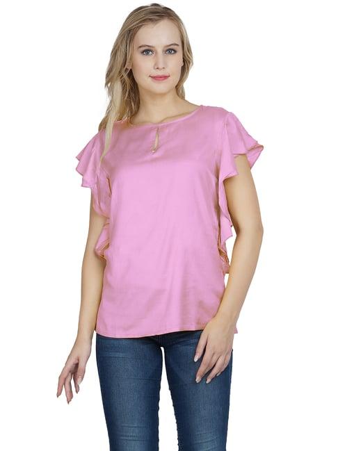 patrorna baby pink regular fit top