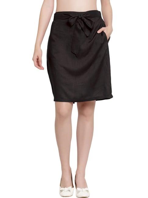 patrorna black above knee skirt