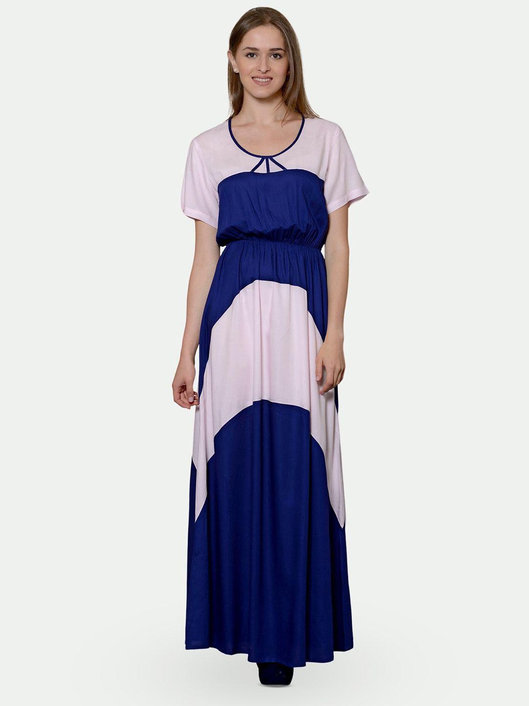 patrorna colourblocked maxi dress