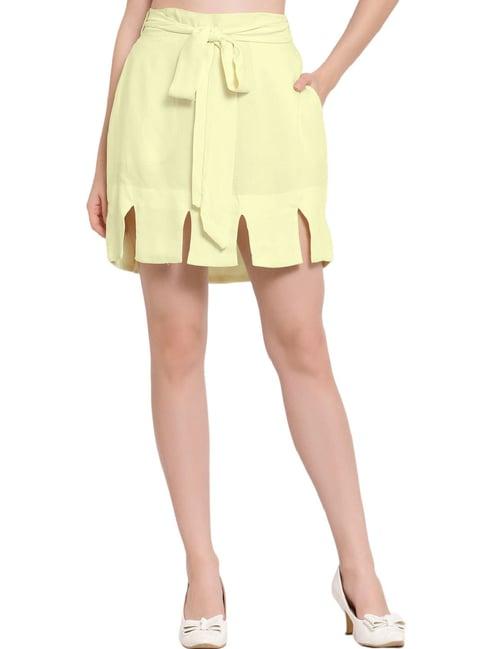 patrorna cream mini skirt