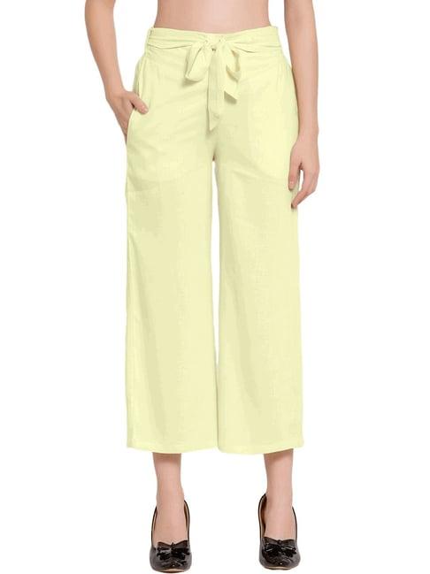 patrorna cream regular fit mid rise trousers