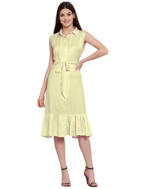 patrorna cream regular fit shirt dress