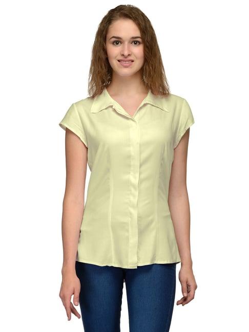 patrorna cream regular fit shirt