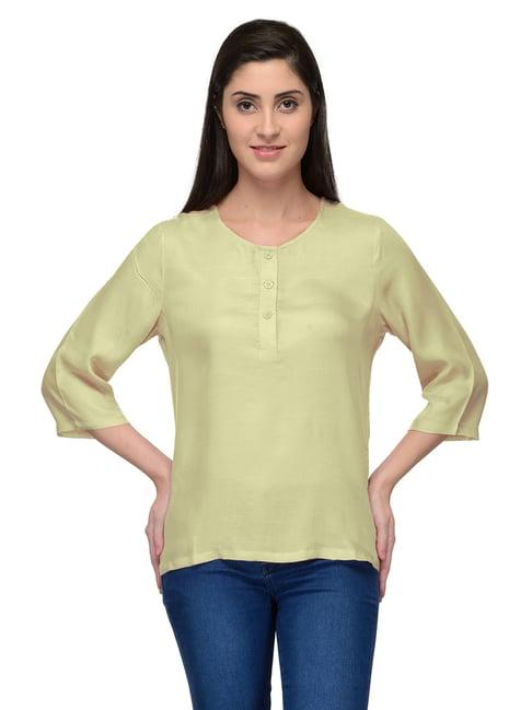 patrorna cream regular fit top