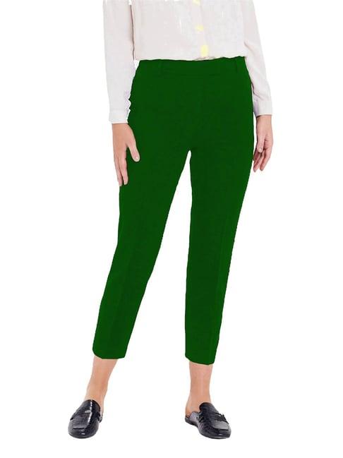 patrorna dark green mid rise slim fit victorian trousers