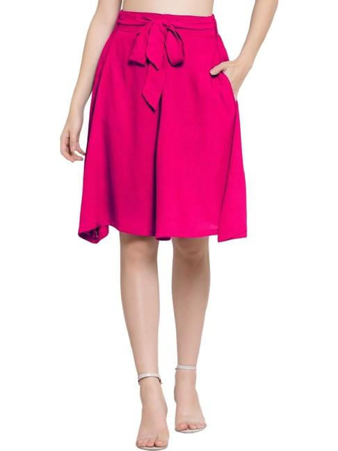 patrorna dark pink above knee skirt