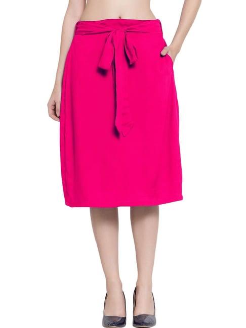 patrorna dark pink midi skirt