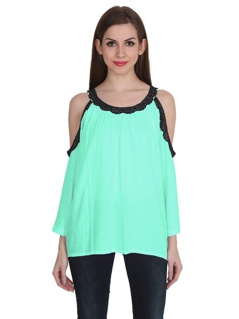 patrorna green regular fit top