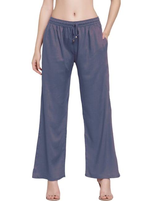 patrorna grey mid rise regular fit modern palazzos