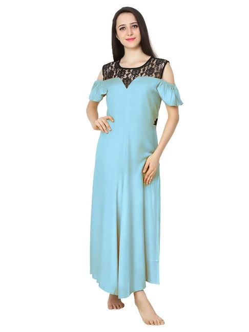 patrorna light blue lace nighty