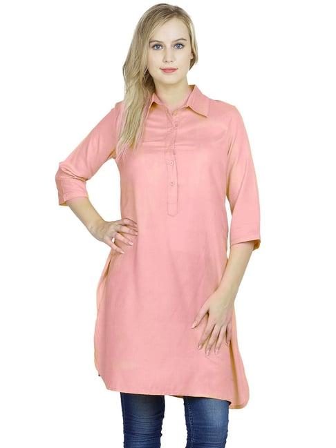 patrorna light pink regular fit kurta