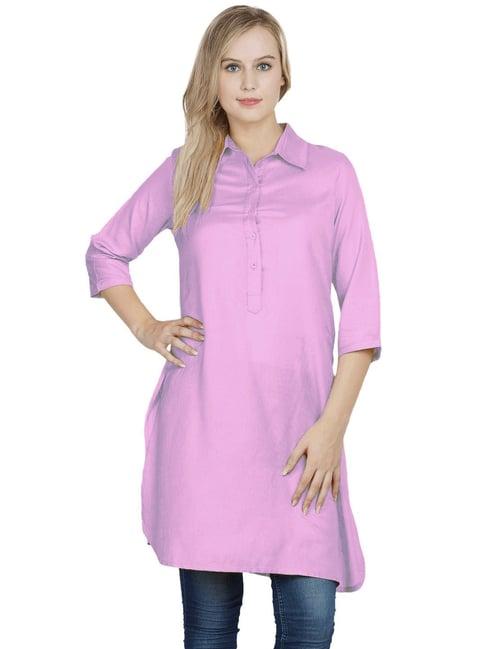 patrorna light pink regular fit pathani kurta