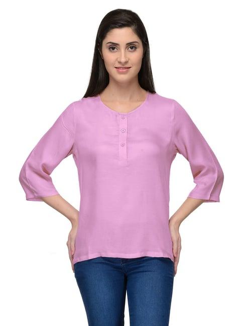 patrorna light pink regular fit tunic style top