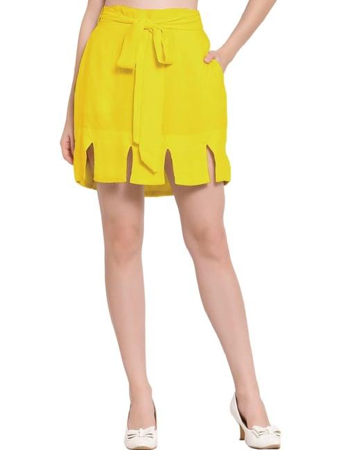 patrorna mustard mini skirt