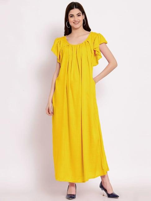 patrorna mustard regular fit nighty