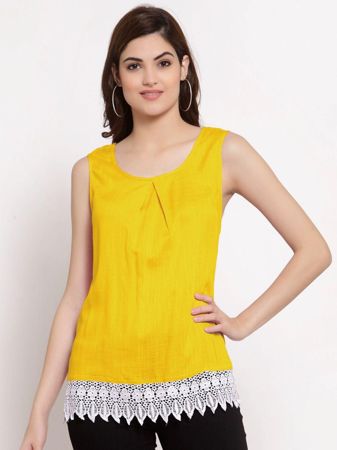 patrorna mustard yellow solid top