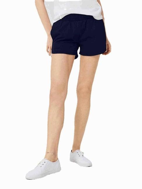 patrorna navy regular fit shorts