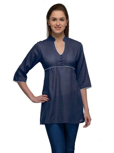 patrorna navy regular fit tunic