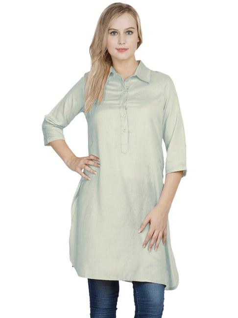 patrorna off white regular fit pathani kurta