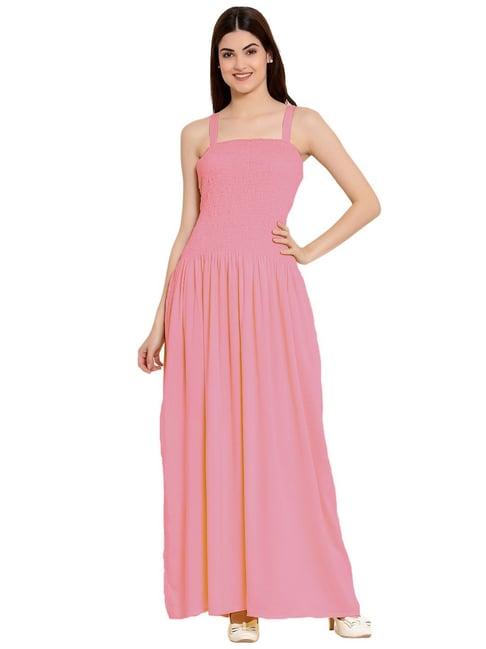 patrorna pink regular fit tulip gown