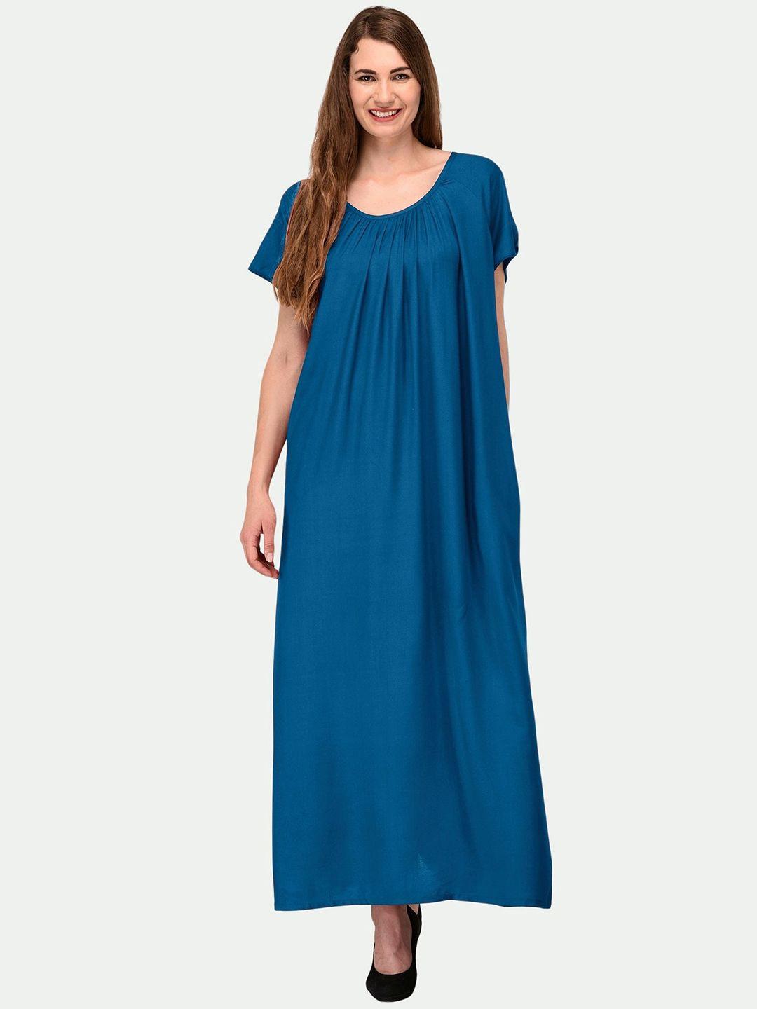 patrorna pleated maxi nightdress