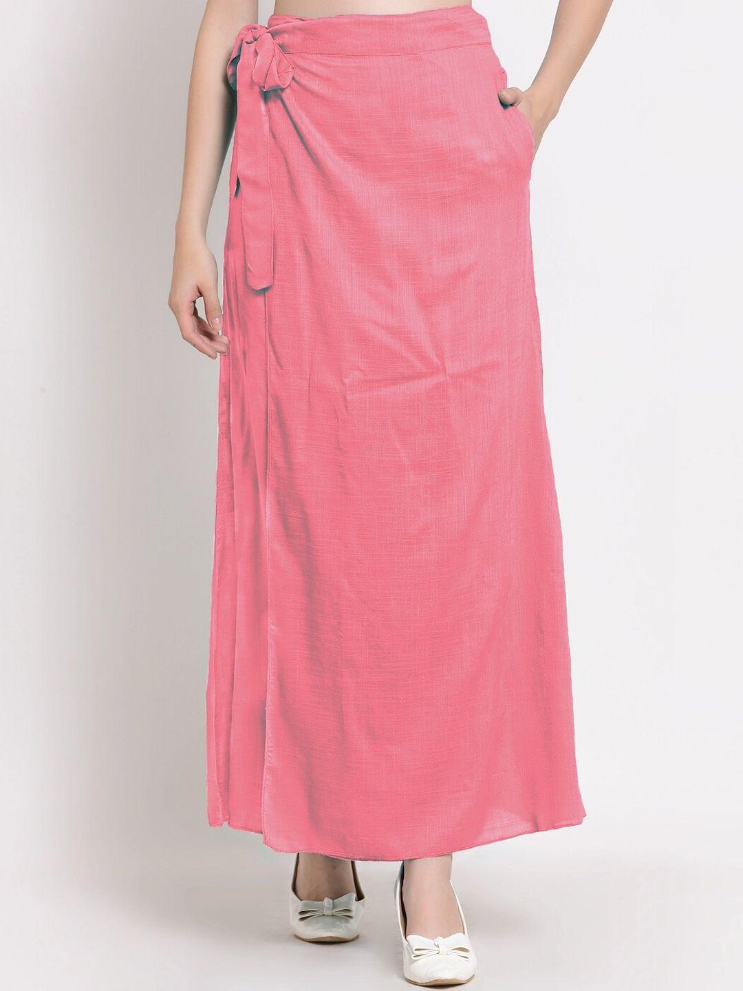 patrorna plus size rose  long wrap skirt