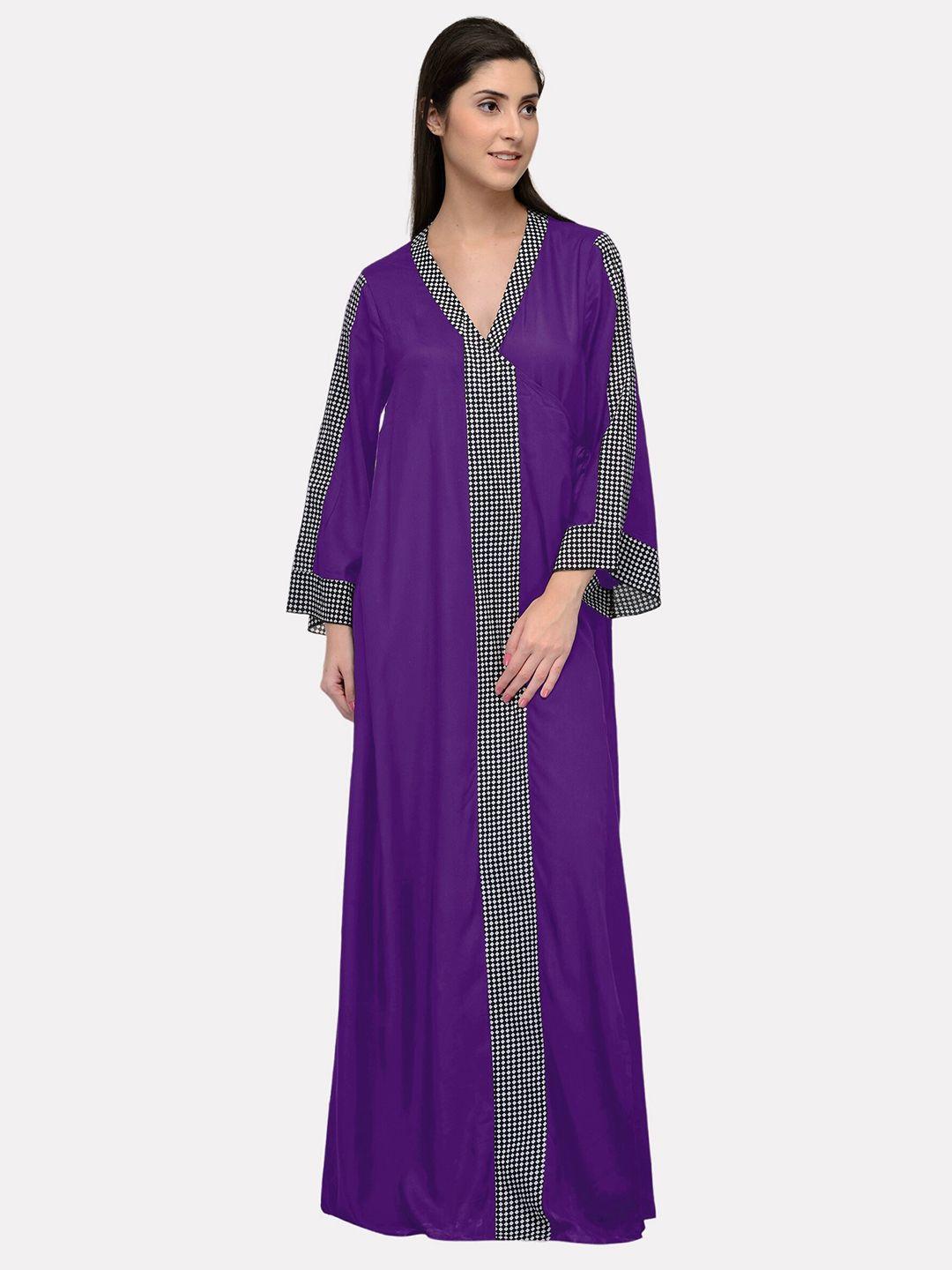 patrorna purple maxi nightdress