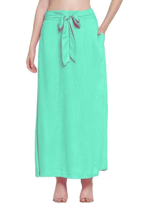 patrorna teal maxi skirt