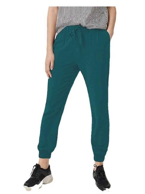 patrorna teal mid rise relaxed fit joggers