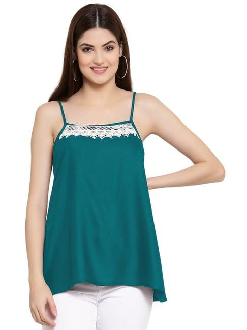 patrorna teal regular fit top