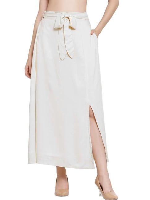 patrorna white maxi skirt