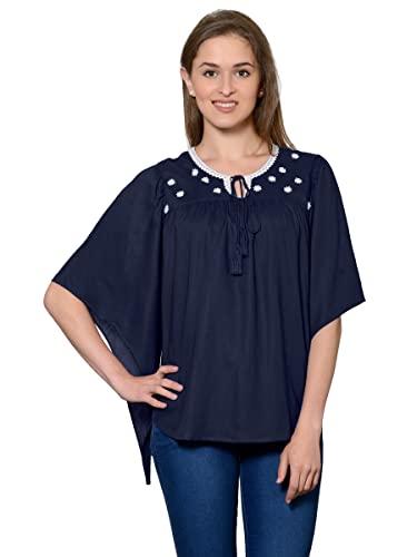 patrorna women's plus size empire top (pt6a02_dark blue_4xl)